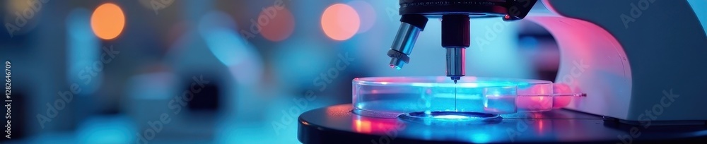 Close-up of biotech equipment analyzing a sample, technology, lab Close-up of biotech equipment analyzing a sample, technology, lab
