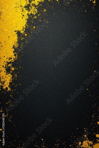 Black and yellow distressed grunge texture banner , design element, dirty