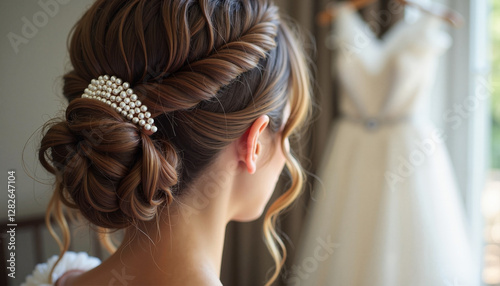 Back View of Bridal Hairstyle with Accessories