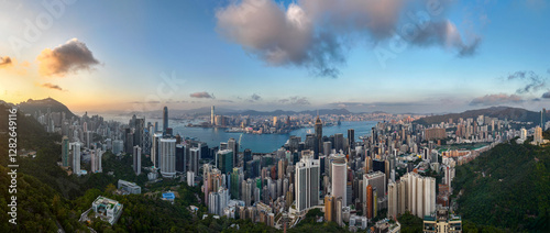 Photography Hong Kong City skyline panorama