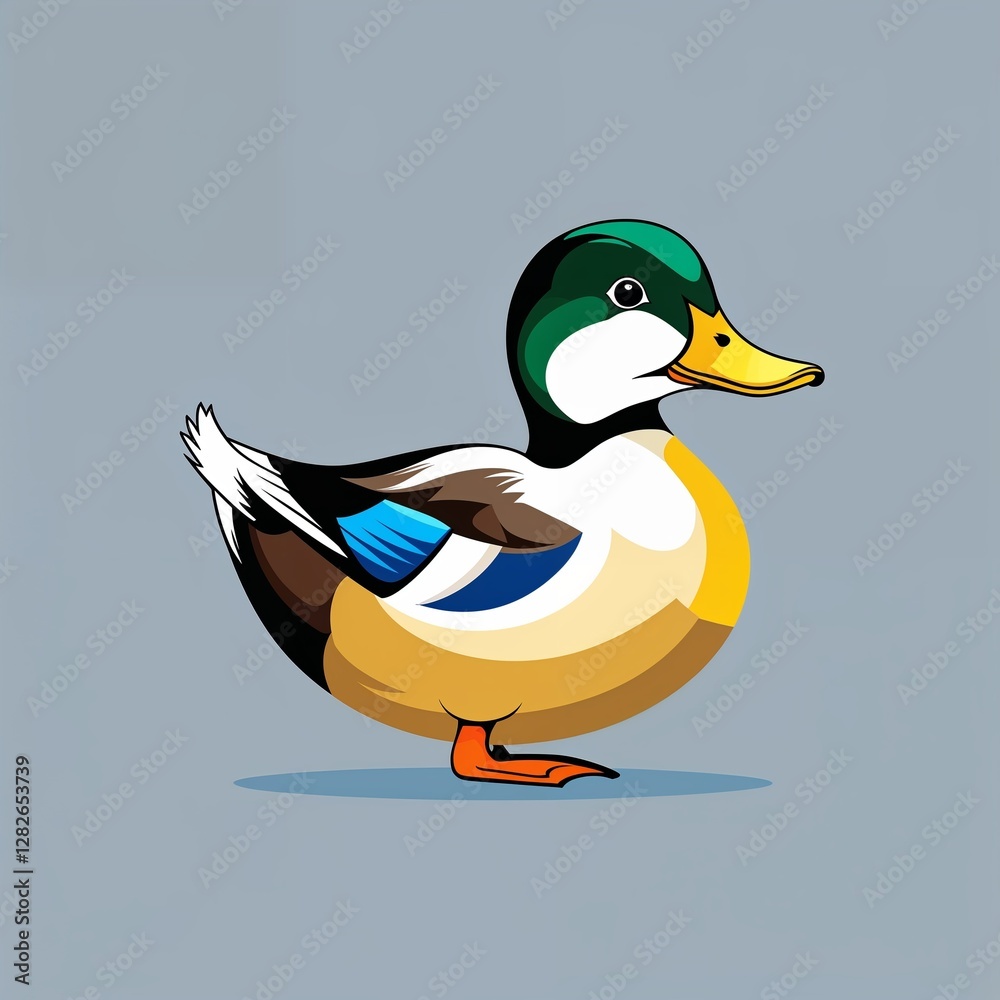 Obraz premium duck icon on plain white background
