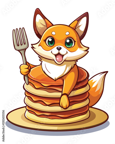 A cunning red fox slyly peering from behind a massive stack of autumn leaves, its eyes gleaming mischievously.