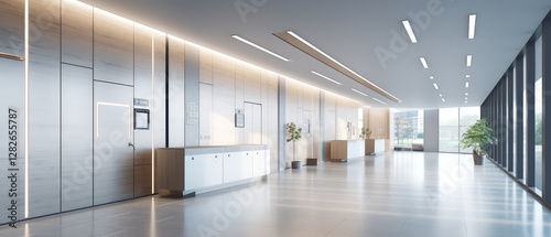 Sleek Modern Office Lobby Interior Design