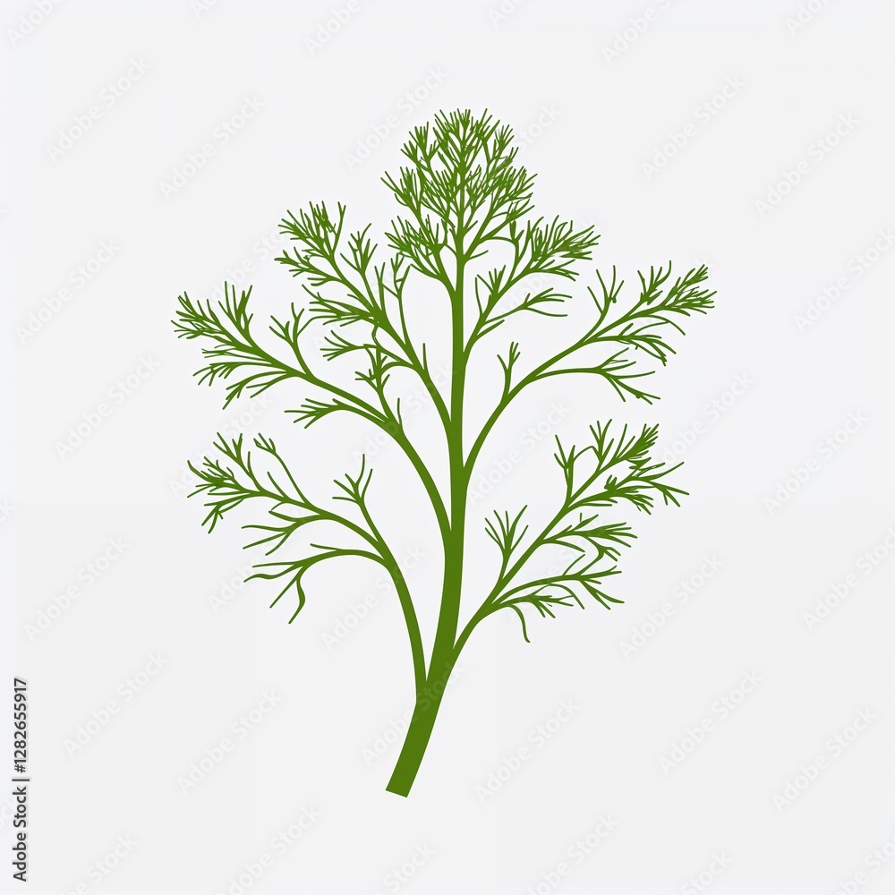 Fototapeta premium fennel icon on plain white background