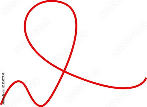 Red line thread vector