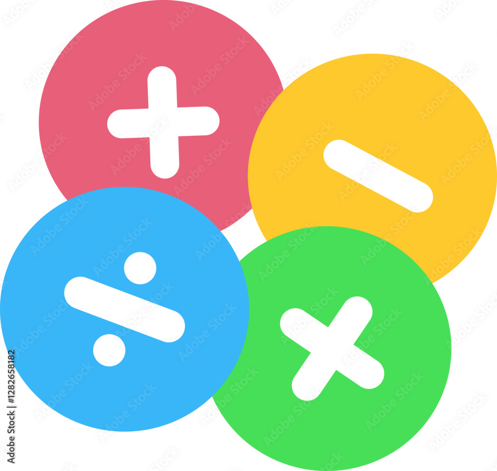 Fototapeta premium Math number signs title