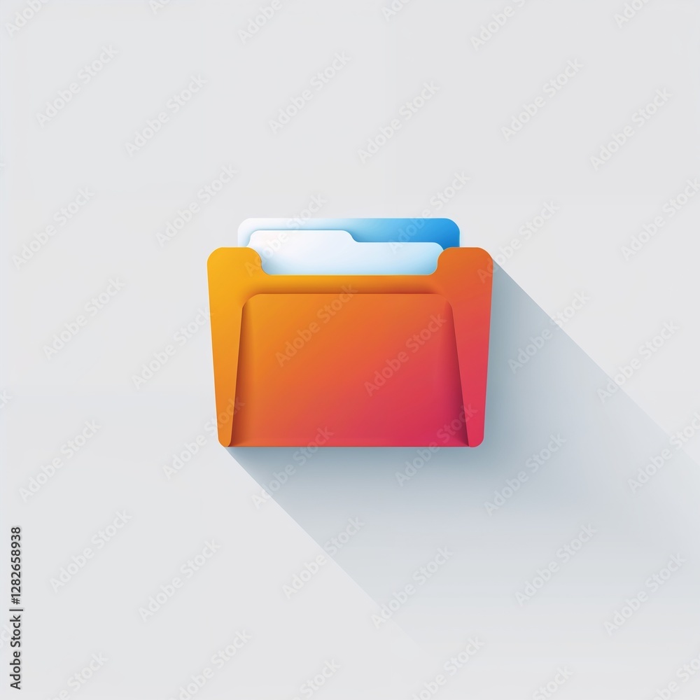 folder icon on plain white background folder icon on plain white background