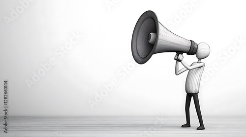 A person using a megaphone to broadcast information effectively