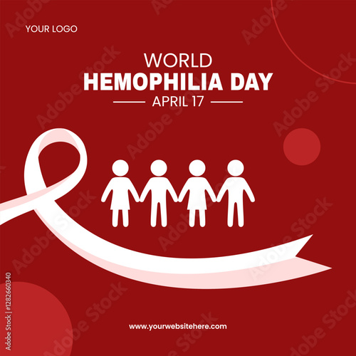 Vector Illustration of World Hemophilia Day Social Media Design in Flat Style