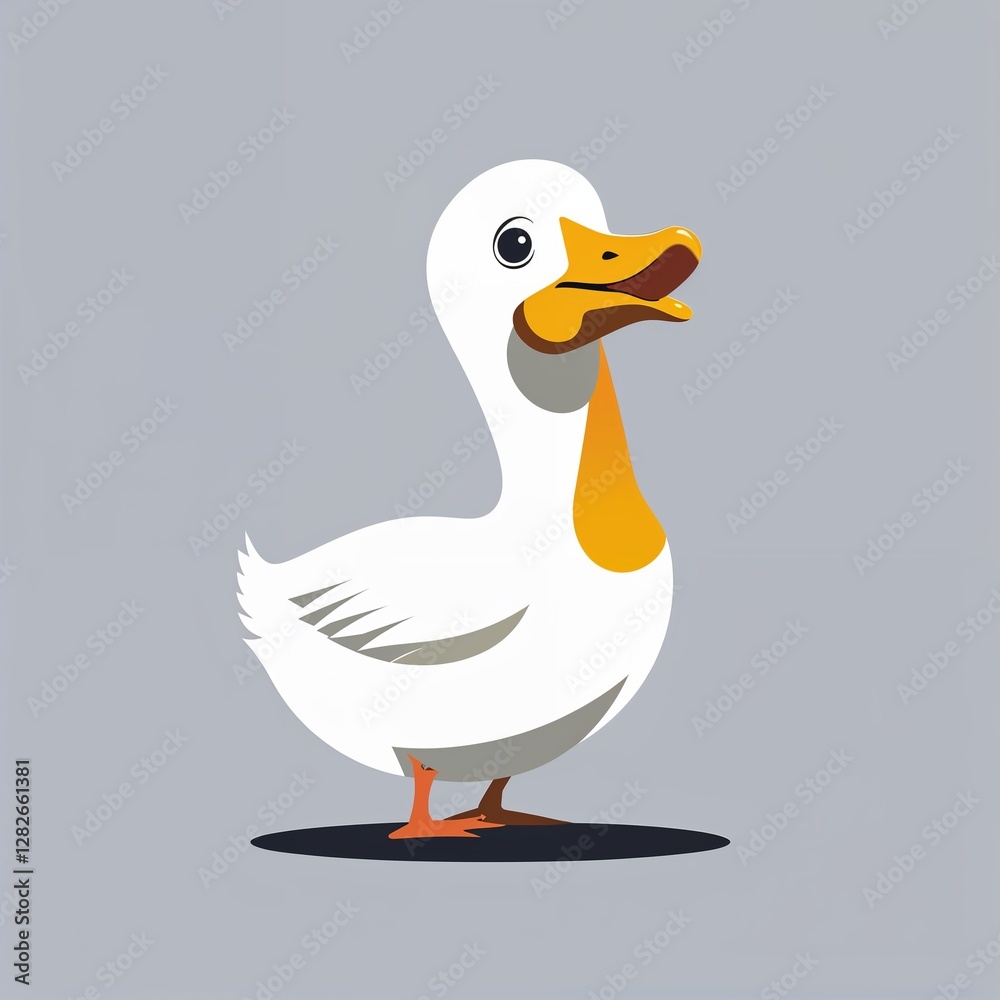 goose icon on plain white background goose icon on plain white background