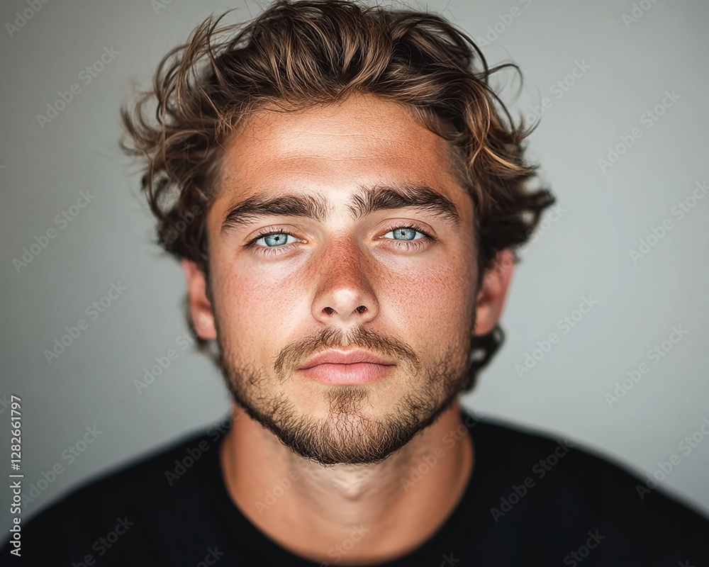 Obraz premium Man smiling close-up