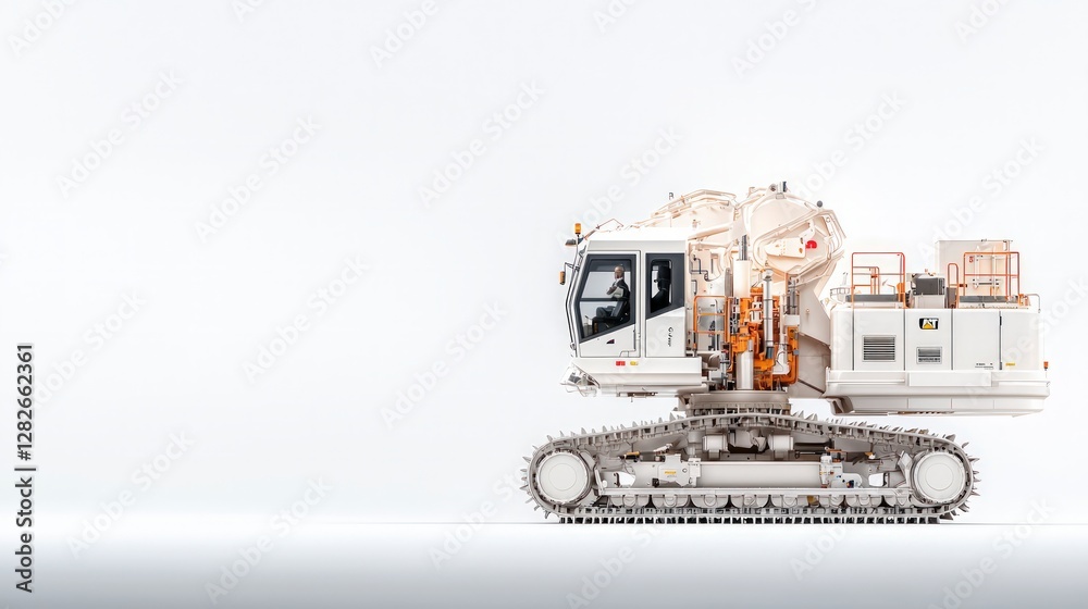 Fototapeta premium Powerful Excavator Heavy Equipment Construction Machine Industrial Machinery Mining Eq