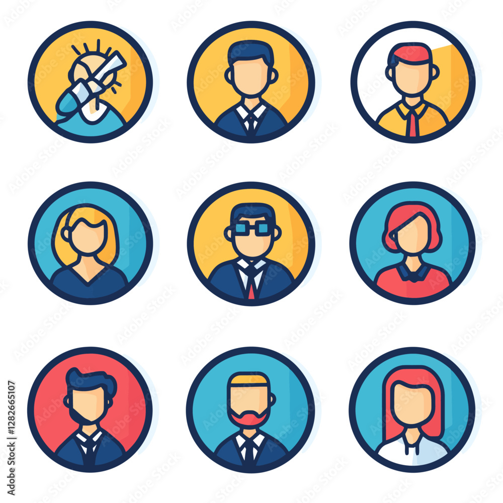 Diverse Team Members: Avatar Set for Business Professionals and Education Diverse Team Members: Avatar Set for Business Professionals and Education