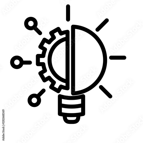 Innovation Hub Vector Line Icon Design