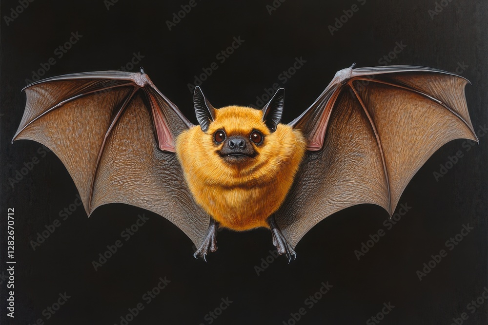 Obraz premium Golden Fur Bat Close Up