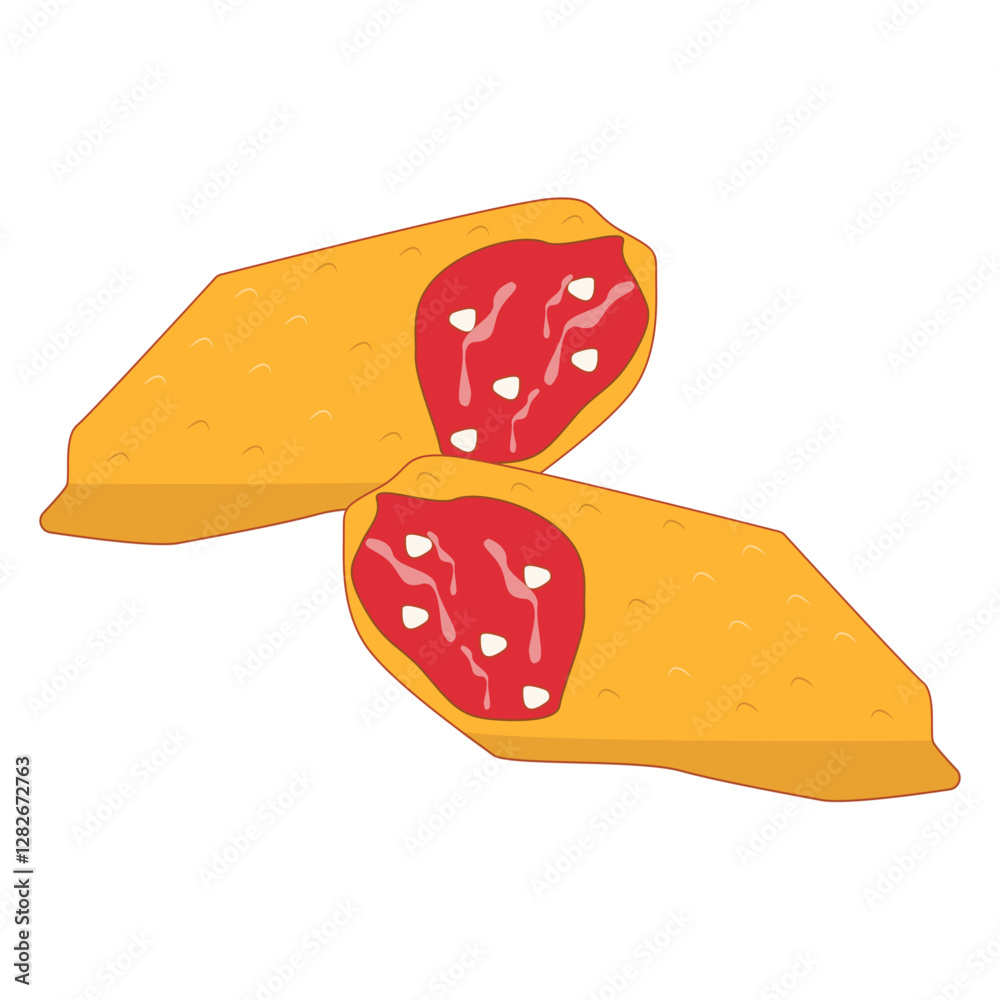 Illustration of Fast Food on White Background. Isolated Vector Cartoon Design Illustration of Fast Food on White Background. Isolated Vector Cartoon Design