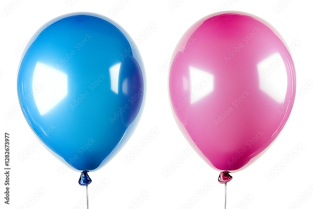 Two colorful balloons, isolated on white background Two colorful balloons, isolated on white background