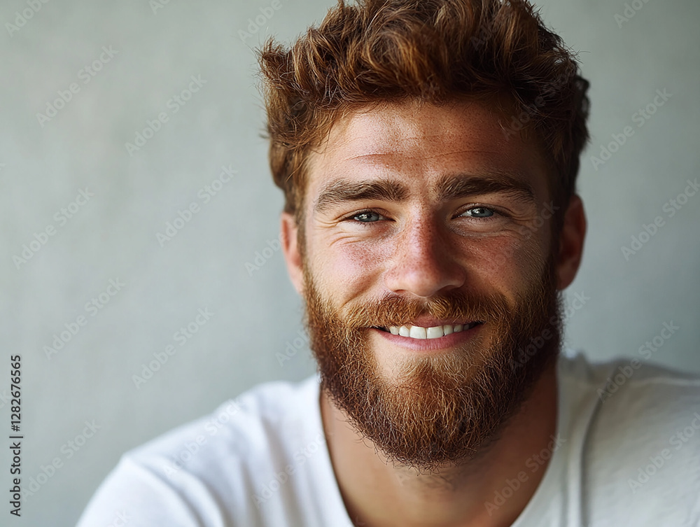 Fototapeta premium Man smiling close-up