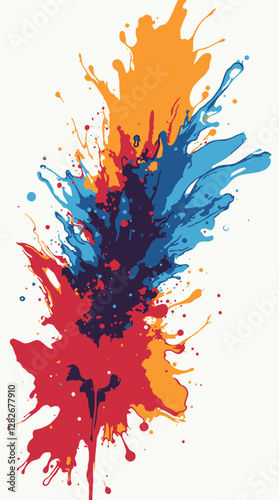 Vector Abstract Oil Paint Blots