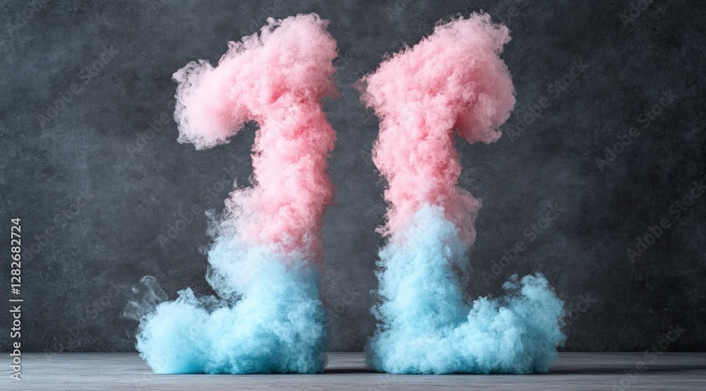 Abstract Number 11 Pink Blue Smoke Creative Design Artistic Image Abstract Number 11 Pink Blue Smoke Creative Design Artistic Image
