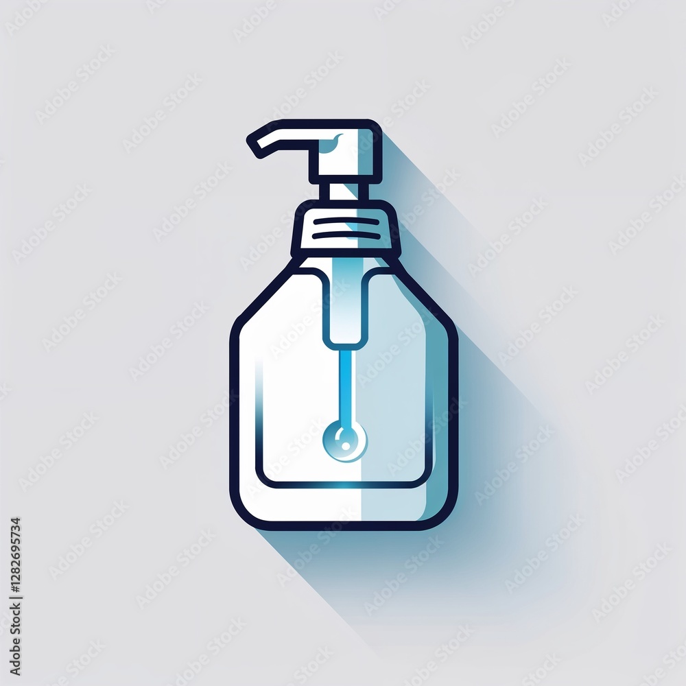 soap dispenser icon on plain white background soap dispenser icon on plain white background