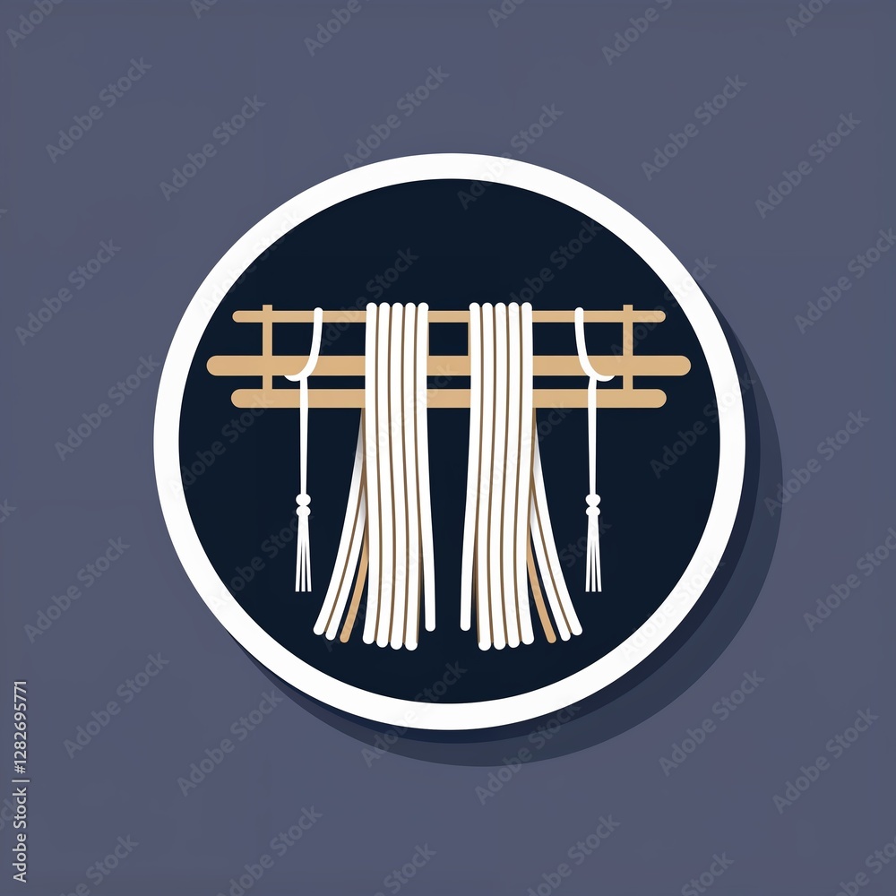 soba noodles icon on plain white background soba noodles icon on plain white background