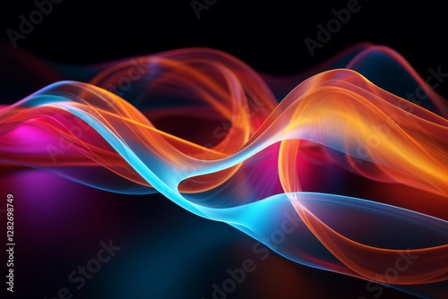 Colorful abstract light streaks