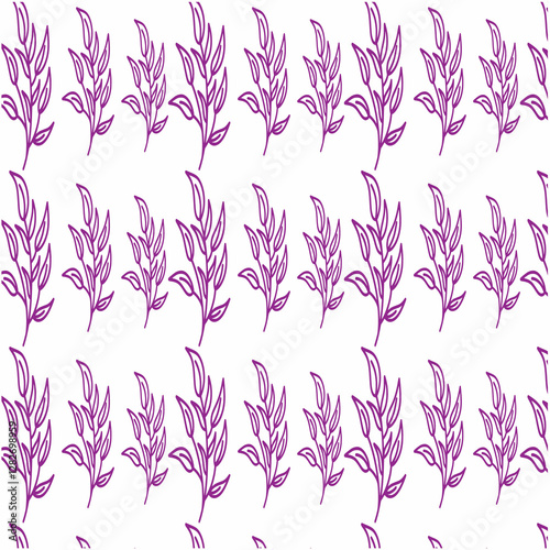 seamless pattern with pink flowers