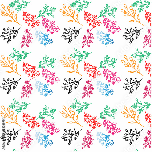 seamless pattern with flowers