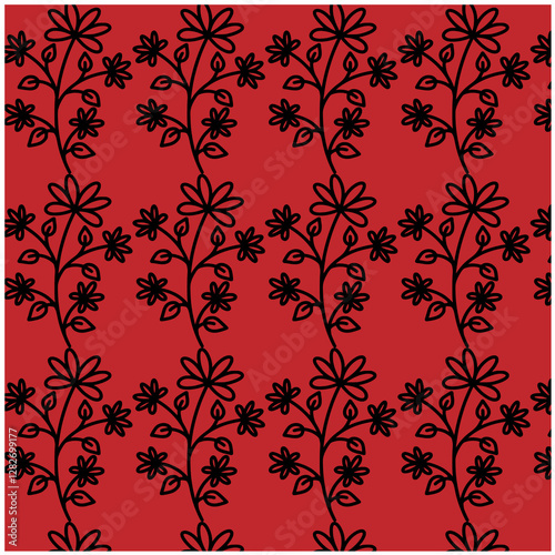 seamless pattern with floral elements