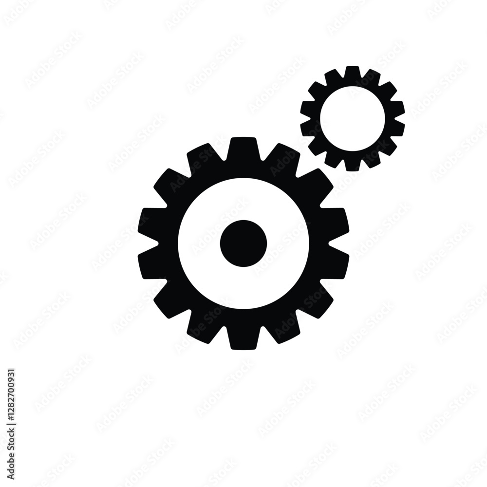 gear icon vector logo flat design illustration gear icon vector logo flat design illustration