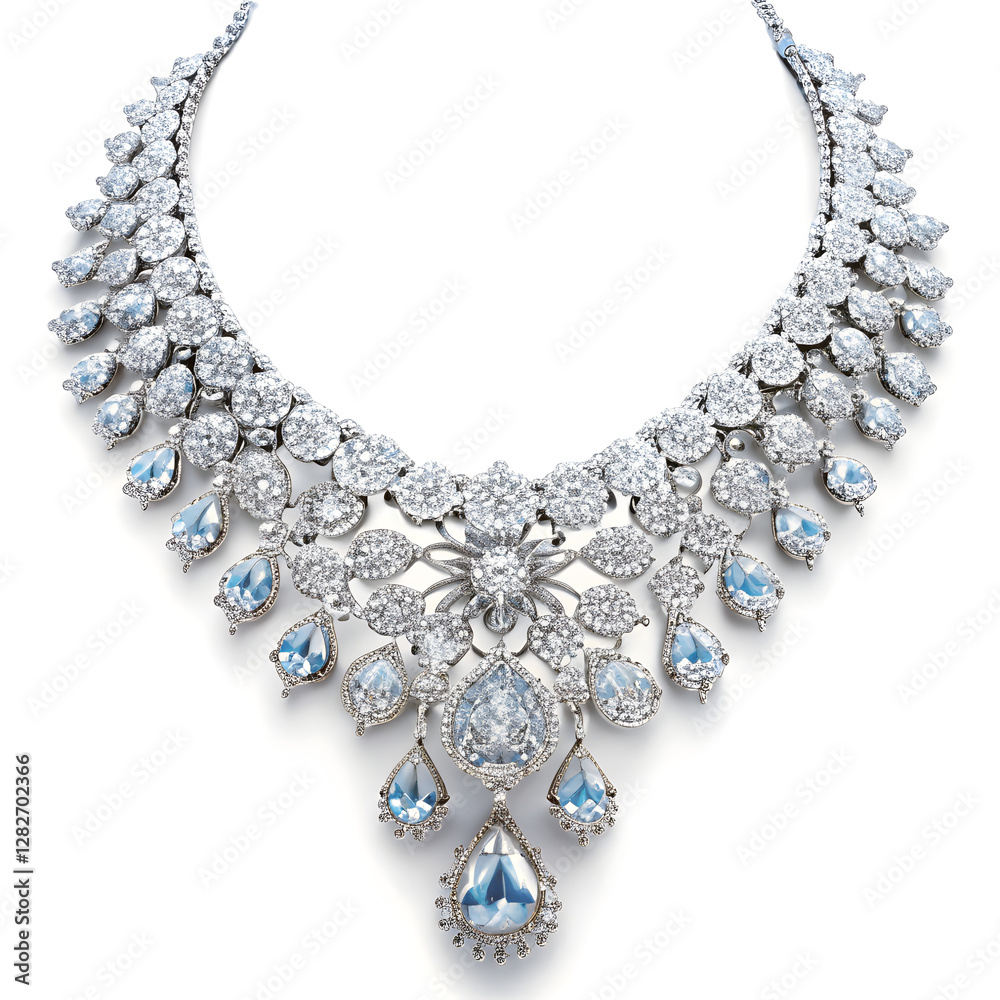 Beautiful pearl necklace on white background Beautiful pearl necklace on white background