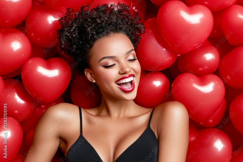 Dazzling vivid image of attractive loving mixed-race adult woman - commercial marketing idea. Valentine's day greeting from woman or for woman. Girl's charming love. Valentine's day charm. Dazzling vivid image of attractive loving mixed-race adult woman - commercial marketing idea. Valentine's day greeting from woman or for woman. Girl's charming love. Valentine's day charm.