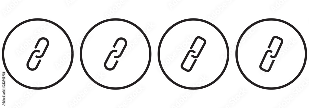 Link icon, internet url symbol connect button. Link icon, internet url symbol connect button.