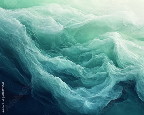 Abstract Liquid Flow, Teal Hues, Background photo