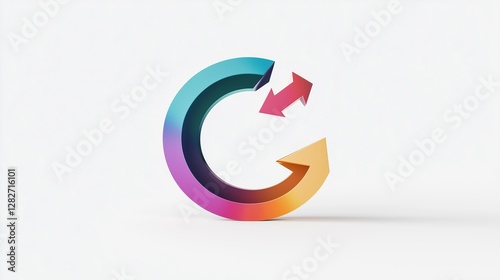 Free Download Abstract Colorful Circular Arrows Representing Continuous Improvement and Progress in Business Growth Cycle - GFXLoad