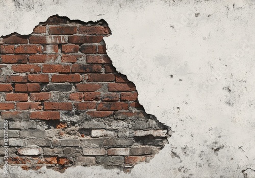 Weathered brick wall texture, urban decay, background, design