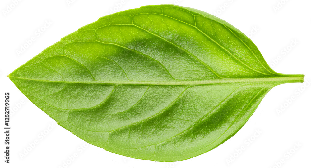 Obraz premium Fresh Green Basil Leaf, with transparent background