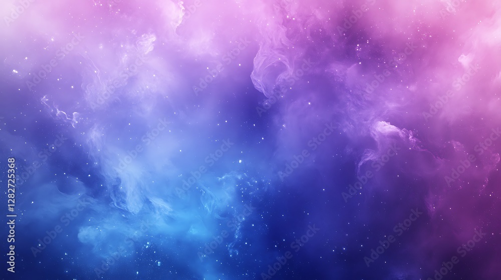 Fototapeta premium Abstract cosmic nebula, pink and blue colors