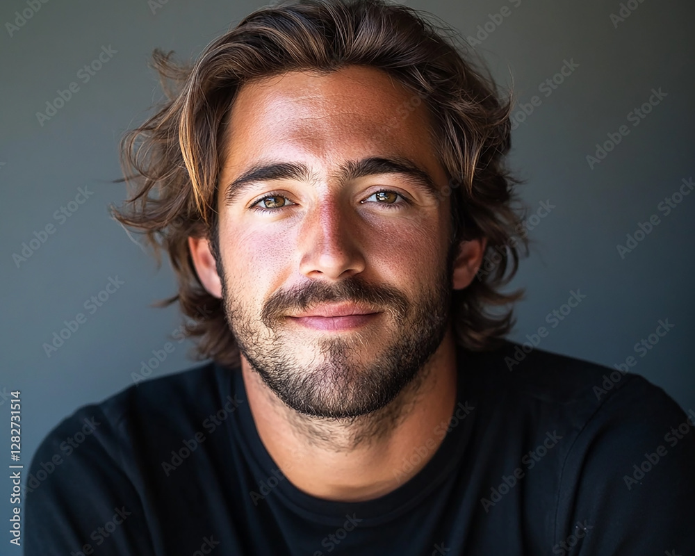 Fototapeta premium Man smiling close-up