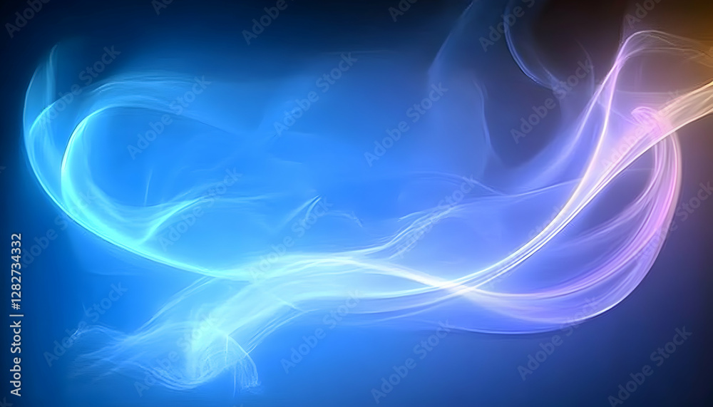 Fototapeta premium Abstract swirling blue and purple smoke design, perfect for backgrounds or digital art projects. Ideal for websites, presentations, and more.