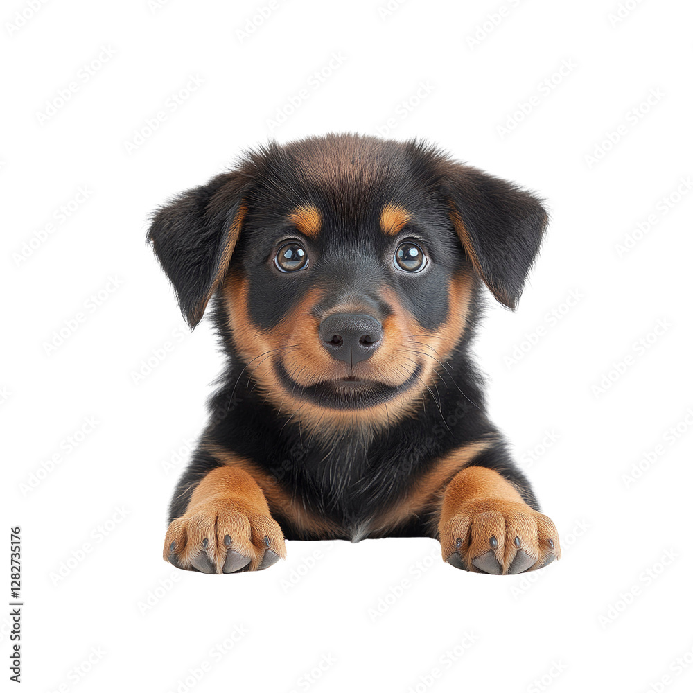 Adorable Rottweiler Puppy Looking at Camera Adorable Rottweiler Puppy Looking at Camera