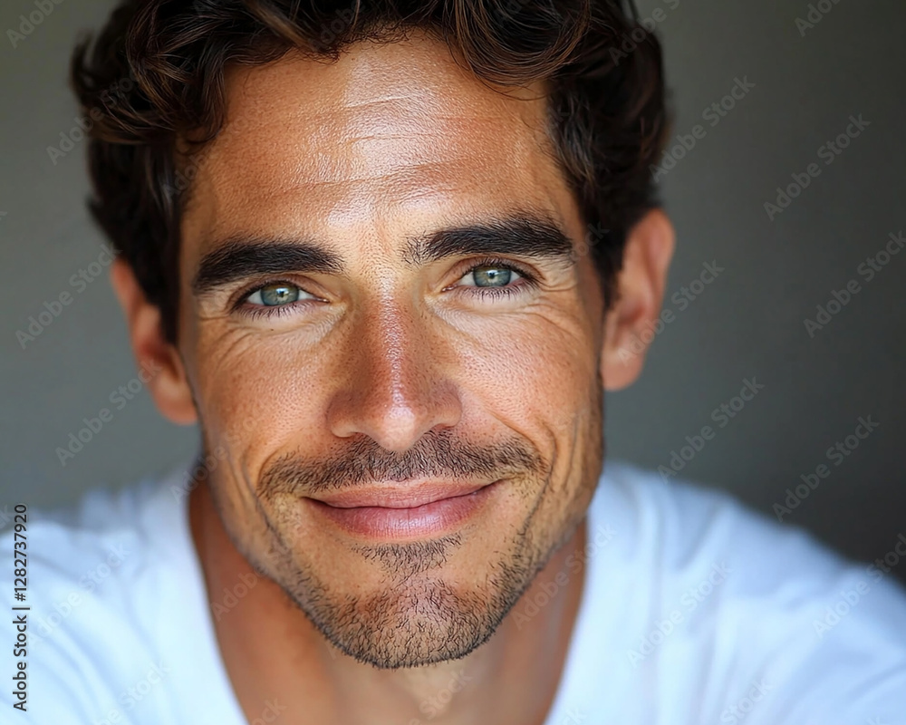 Man smiling close-up