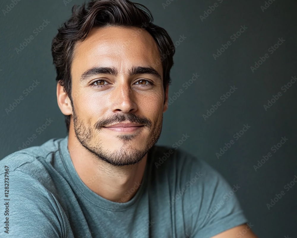 Obraz premium Man smiling close-up