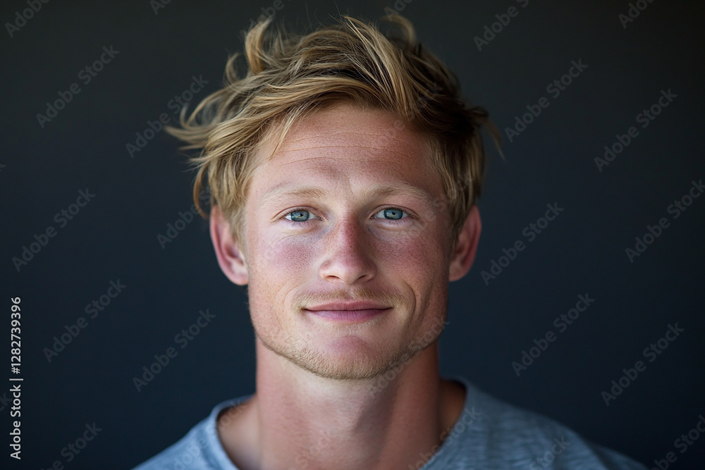 Fototapeta premium Man smiling close-up