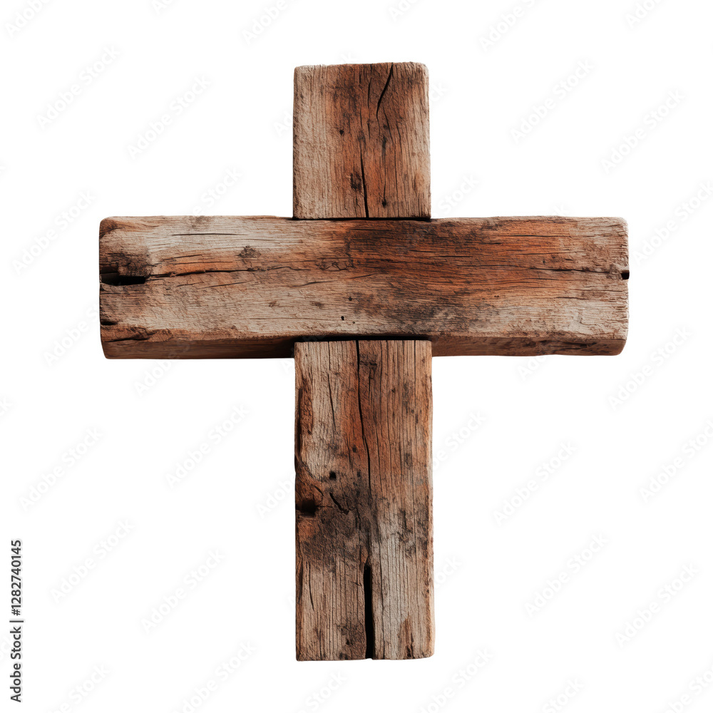 Wooden cross silhouette on a black background for religious or spiritual themes on white background , cut out. Wooden cross silhouette on a black background for religious or spiritual themes on white background , cut out.