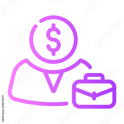 stockbroker Line Gradient Icon