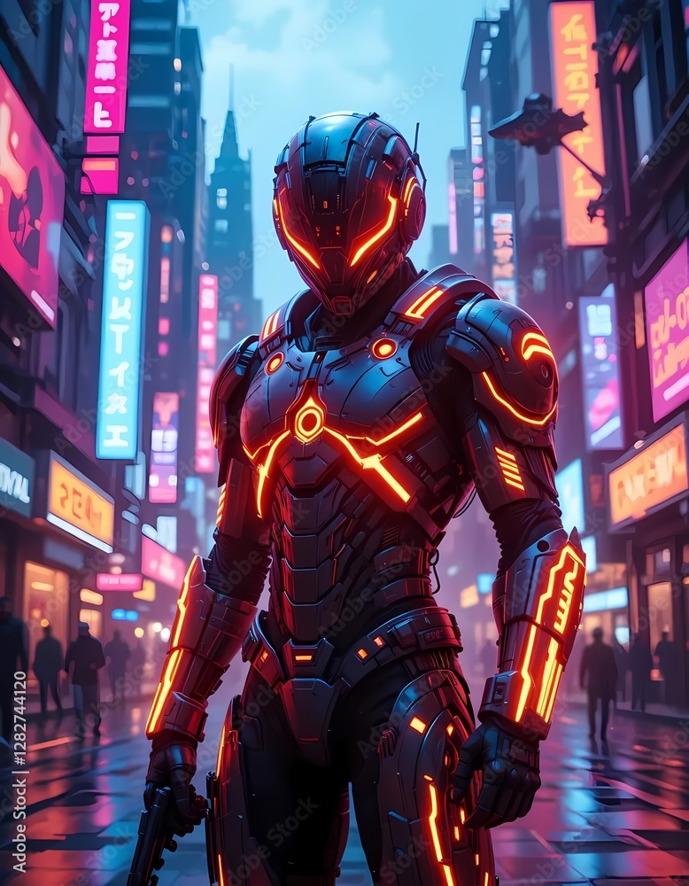 Cyberpunk Armored Soldier Cyberpunk Armored Soldier