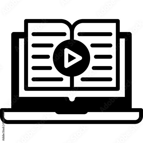Obraz na płótnie Online Video Reading Icon w salonie