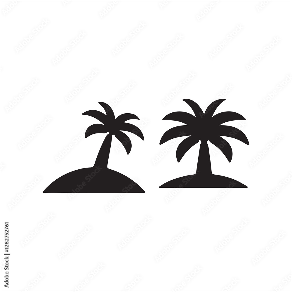 Fototapeta premium palm trees on the beach